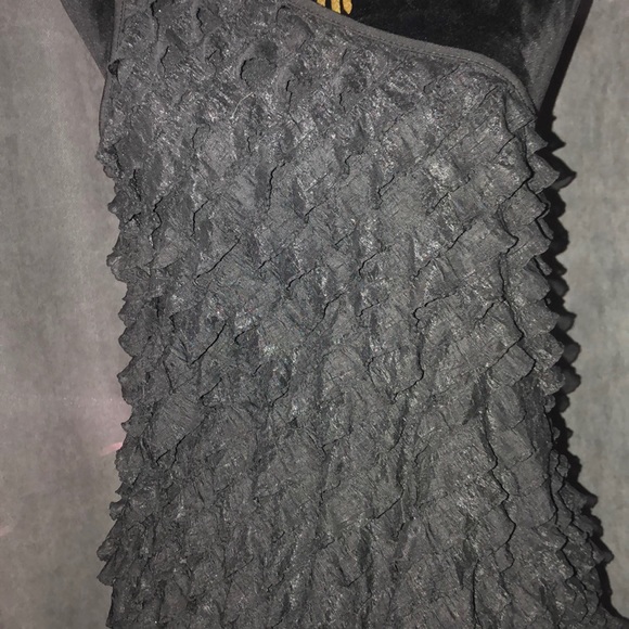 Black Ruffled Blouse - Picture 2 of 4